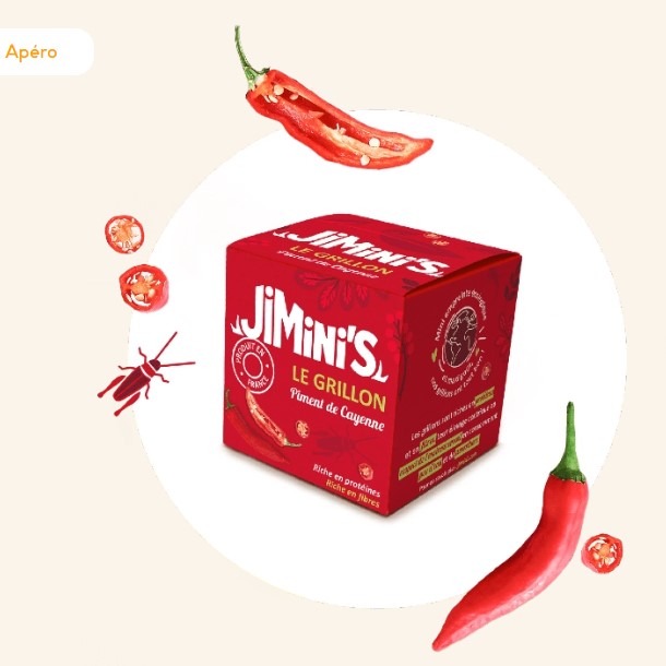 Grillon piment de Cayenne Insecte comestible Apéritif épicé