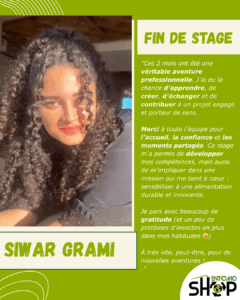 Siwar Grami stagiaire chez Entomsohop