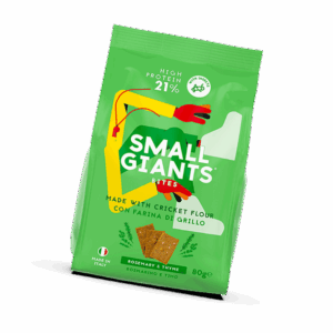 Crackers Apéritifs Protéinés Romarin & Thym Small Giants (80g) – Poudre de Grillon