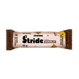 Barre chocolat Stride 50g - Protéines, énergie naturelle et vitamine D ✔ Barre Chocolat 50g - 8g de protéines - 33% des besoins quotidiens en vitamine D - 28g de glucides et 200 Kcal par barre ! 🍫 SANS GLUTEN ! Fabrication française