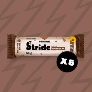 Barre chocolat Stride 50g - Protéines, énergie naturelle et vitamine D ✔ Barre Chocolat 50g - 8g de protéines - 33% des besoins quotidiens en vitamine D - 28g de glucides et 200 Kcal par barre ! 🍫 SANS GLUTEN ! Fabrication française